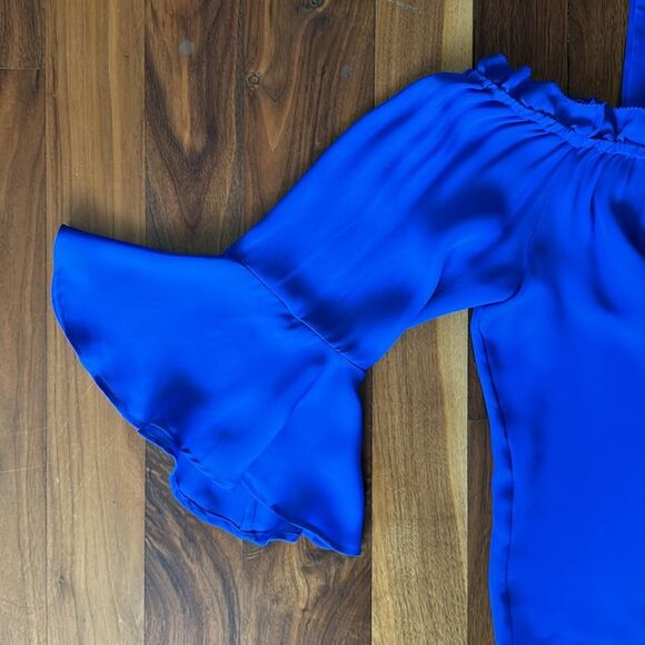 J. Crew Silk Blouse Off Shoulder Sz 12 NWT - Picture 11 of 14